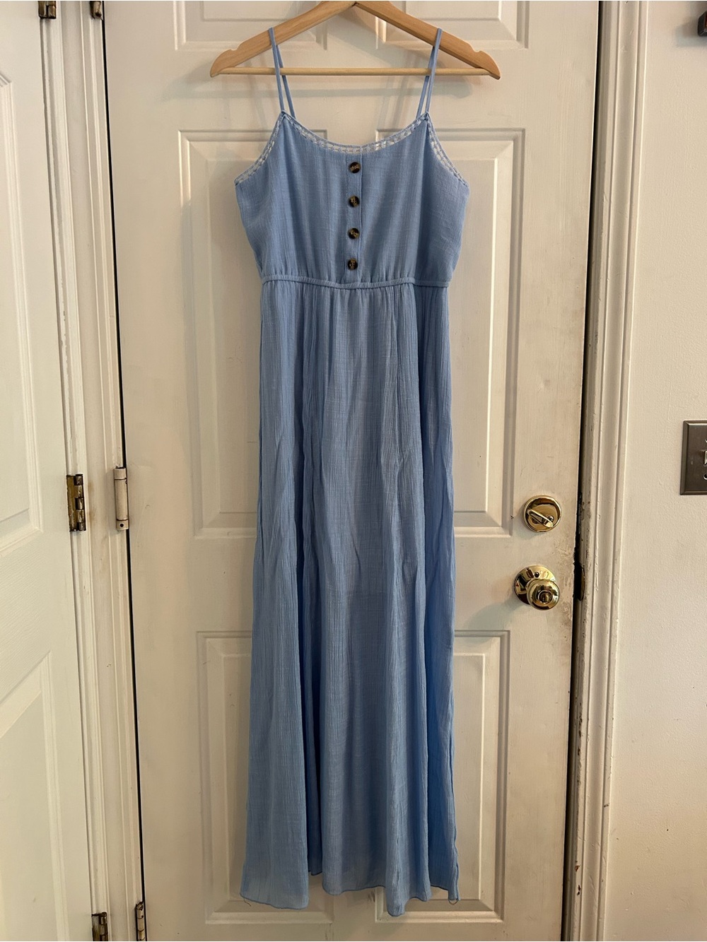 Light Blue Women's Maxi Dress- Boutique Style - Say What? Brand